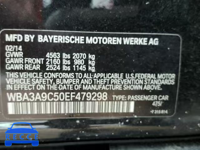 2014 BMW 335I WBA3A9C50EF479298 зображення 9