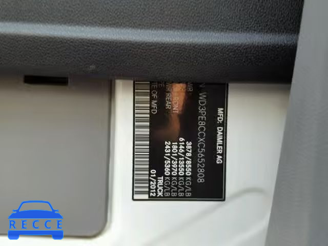 2012 MERCEDES-BENZ SPRINTER WD3PE8CCXC5652808 зображення 9