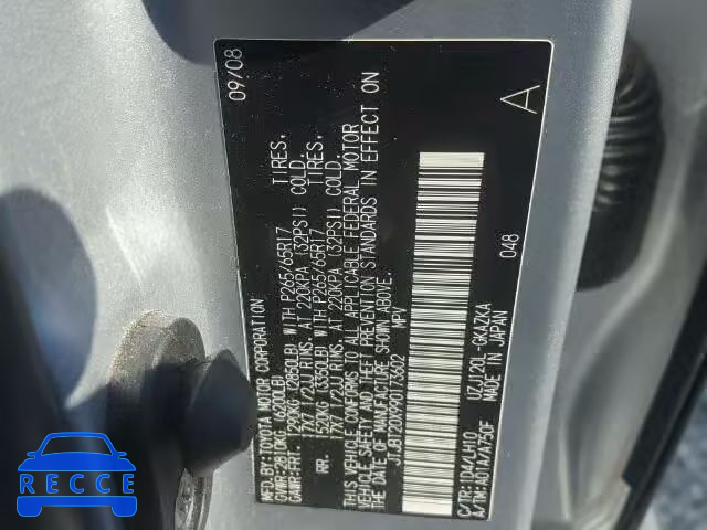 2009 LEXUS GX 470 JTJBT20X990173602 image 9
