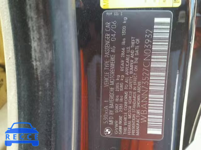 2007 BMW 530XIT WBANN73527CN03932 image 9