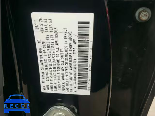 2012 ACURA RDX 5J8TB1H20CA001054 image 9