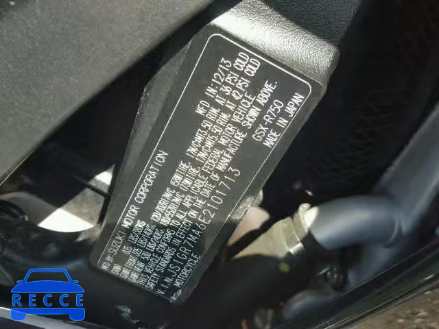 2014 SUZUKI GSX-R750 JS1GR7MA6E2101713 image 9