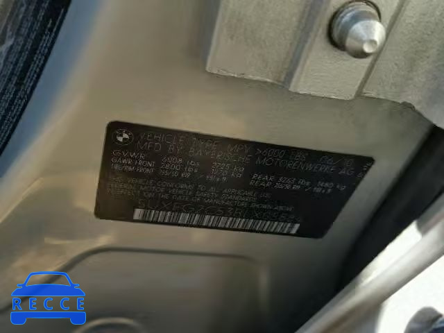 2011 BMW X6 XDRIVE3 5UXFG2C53BLX05884 image 9
