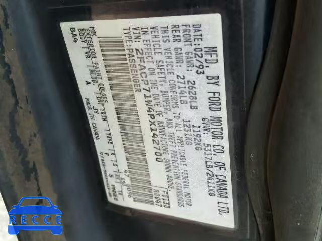 1993 FORD CROWN VIC 2FACP71W4PX142700 image 9