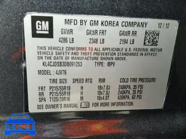 2013 BUICK ENCORE PRE KL4CJDSB3DB091253 image 9