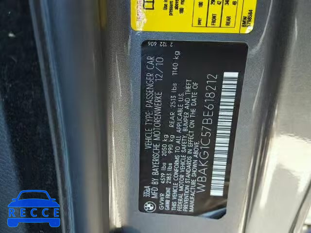 2011 BMW 335IS WBAKG1C57BE618212 image 9