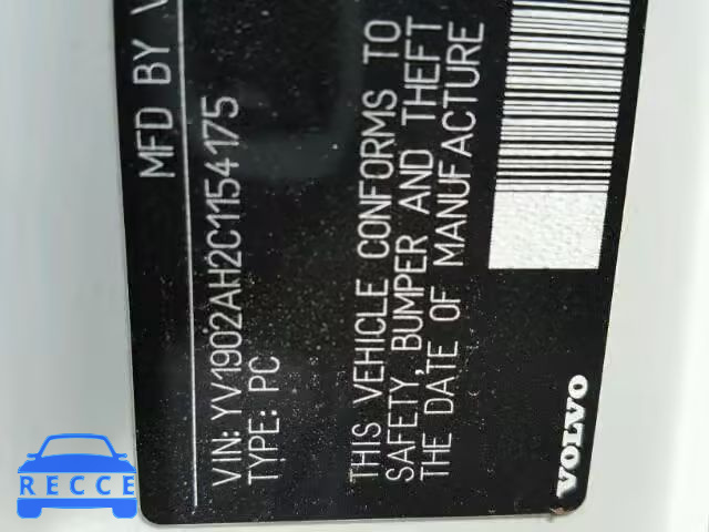 2012 VOLVO S80 YV1902AH2C1154175 image 9