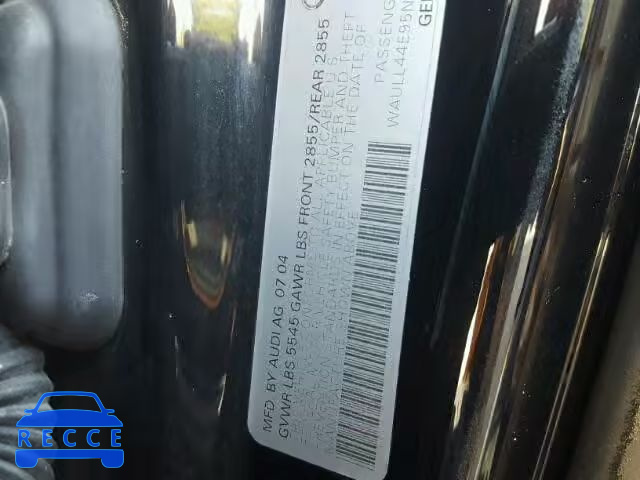 2005 AUDI A8 QUATTRO WAULL44E95N005366 image 9