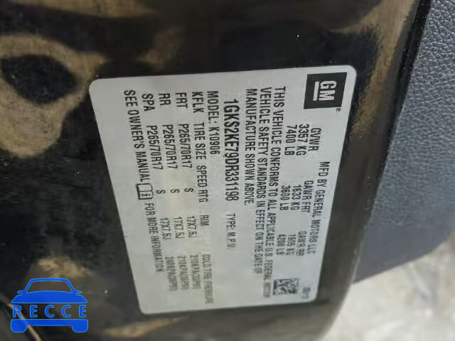 2013 GMC YUKON XL K 1GKS2KE79DR331198 image 9