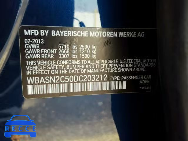 2013 BMW 535I GT WBASN2C50DC203212 зображення 9