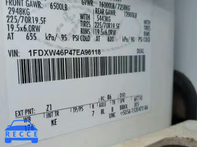 2007 FORD F450 SUPER 1FDXW46P47EA96118 image 9