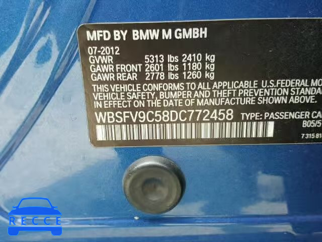 2013 BMW M5 WBSFV9C58DC772458 зображення 9