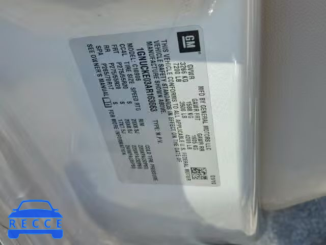 2010 CHEVROLET C1500 SUBU 1GNUCKE03AR163663 image 9