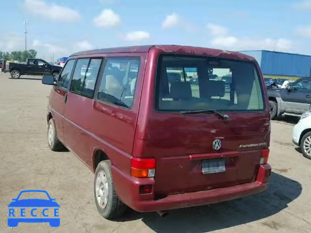 1999 VOLKSWAGEN EUROVAN GL WV2KH2701XH007393 зображення 2