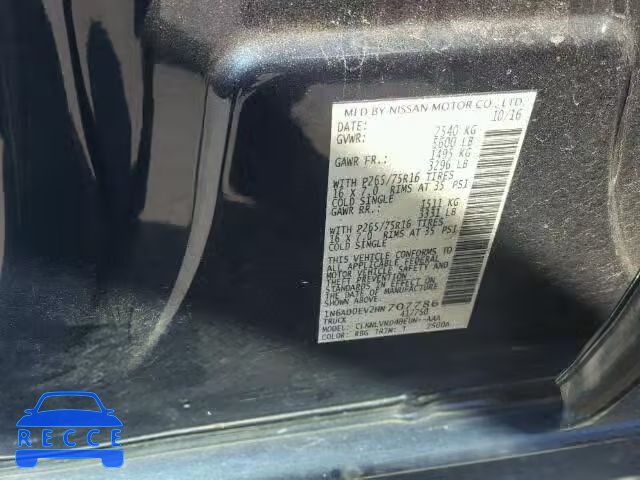 2017 NISSAN FRONTIER 1N6AD0EV2HN707786 image 9
