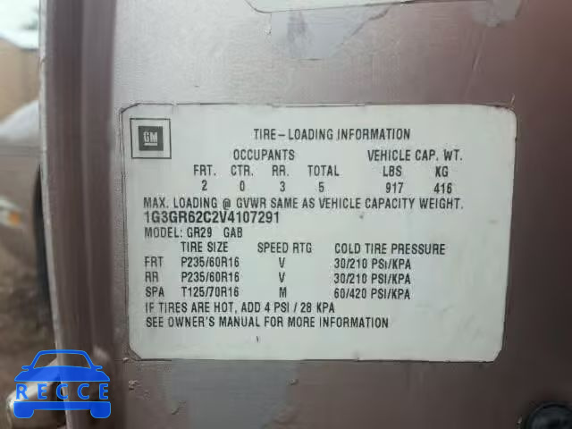 1998 OLDSMOBILE AURORA 1G3GR62C2W4114498 image 9