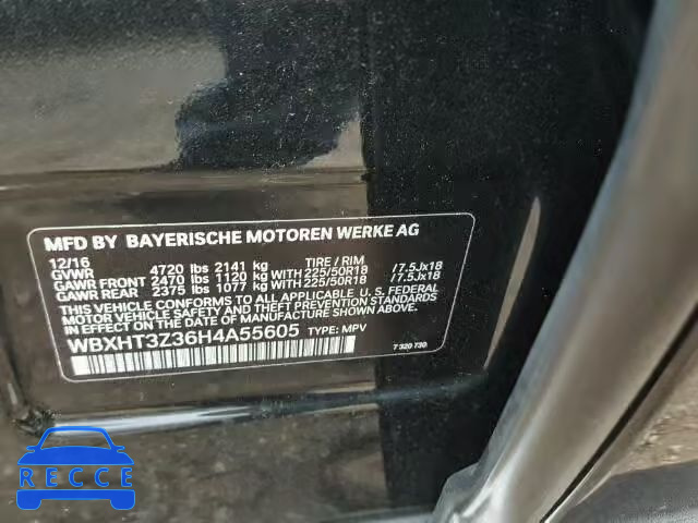 2017 BMW X1 XDRIVE2 WBXHT3Z36H4A55605 image 9
