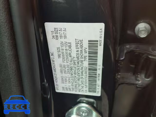 2016 ACURA RDX ADVANC 5J8TB3H73GL000322 image 9