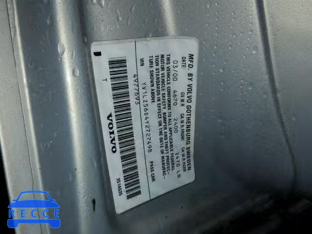 2000 VOLVO V70 YV1LZ56D4Y2727498 Bild 9