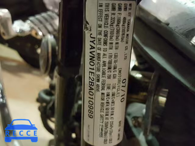 2011 YAMAHA XVS950 JYAVN01E2BA010989 зображення 9