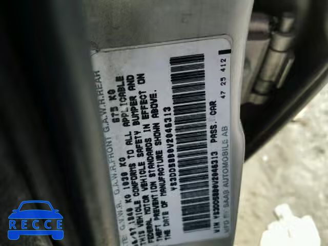 1997 SAAB 900 YS3DD58B0V2046313 image 9