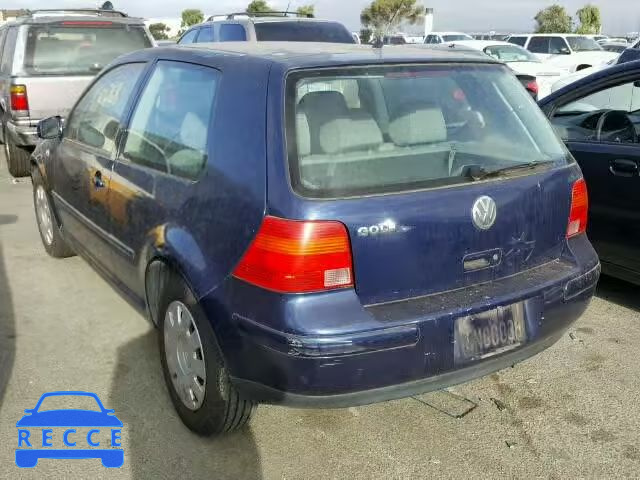 2001 VOLKSWAGEN GOLF WVWBT21J91W057041 image 2