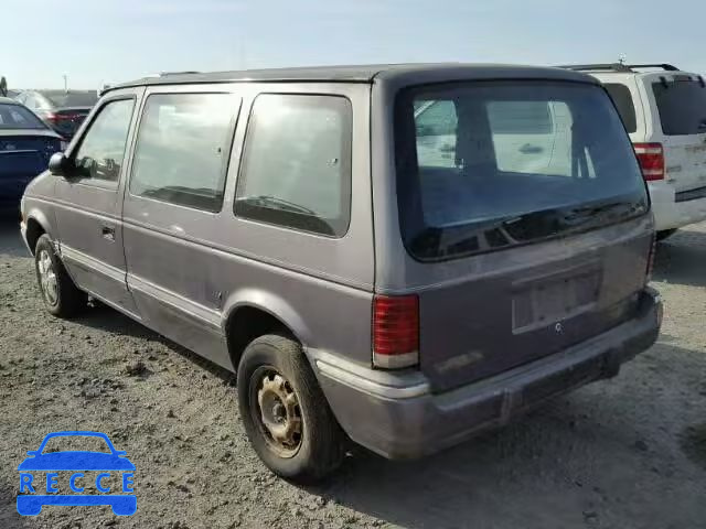 1993 PLYMOUTH VOYAGER SE 2P4GH4534PR133230 зображення 2