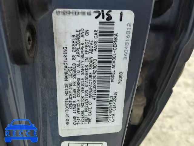 2002 TOYOTA CAMRY 4T1BE32K82U523073 image 9