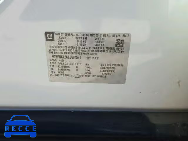 2014 CADILLAC SRX PERFOR 3GYFNCE36ES684580 image 9