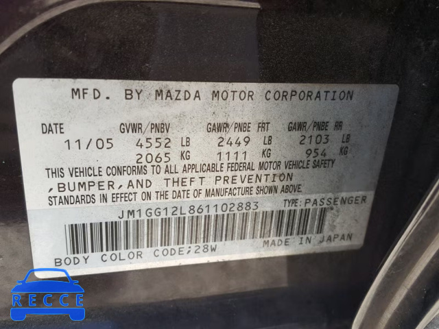 2006 MAZDA SPEED 6 JM1GG12L861102883 image 15