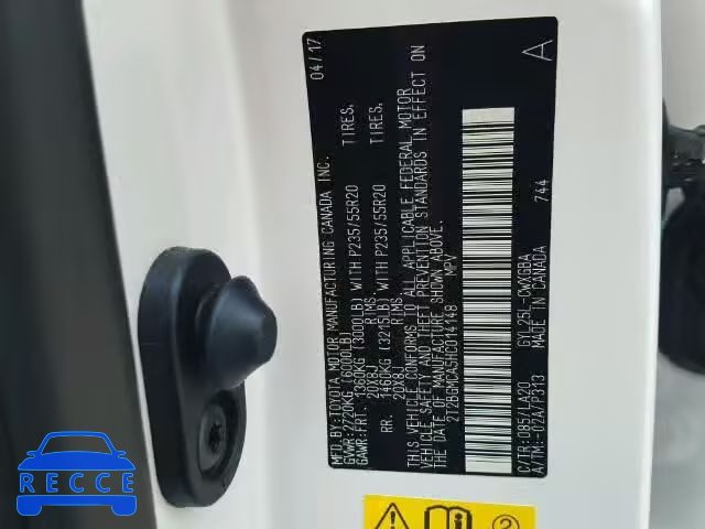 2017 LEXUS RX 450 2T2BGMCA5HC014148 image 9