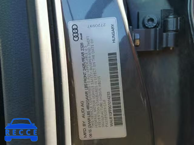 2016 AUDI S3 PREMIUM WAUB1GFF9G1014233 image 9