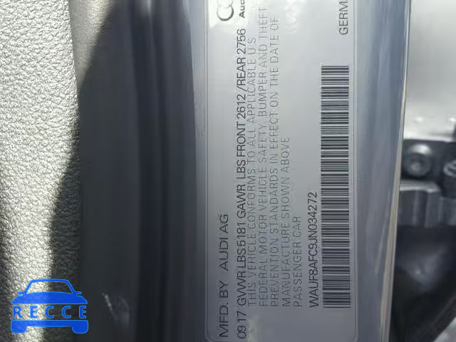 2018 AUDI A6 PREMIUM WAUF8AFC9JN034272 image 9