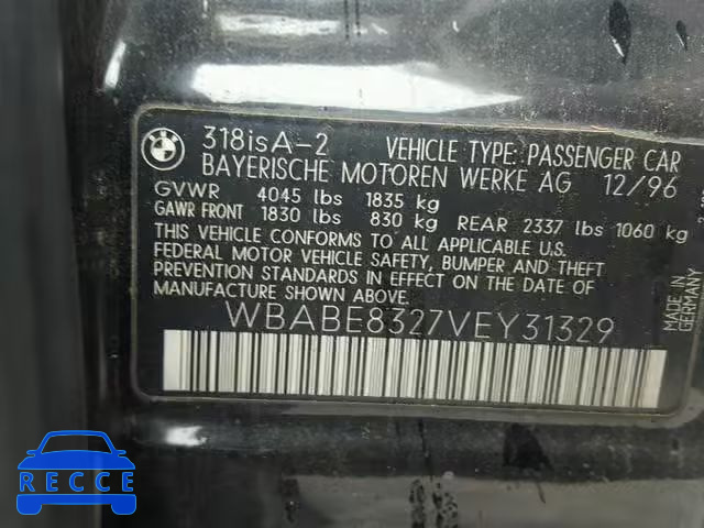 1997 BMW 318 IS AUT WBABE8327VEY31329 image 9