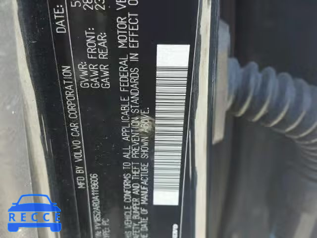 2010 VOLVO S80 V8 YV1852AR0A1119606 image 9