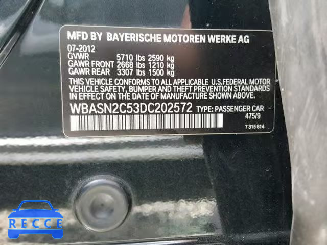 2013 BMW 535 IGT WBASN2C53DC202572 image 9