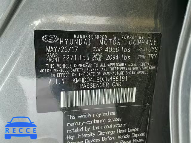 2018 HYUNDAI ELANTRA SP KMHD04LB0JU486191 image 9