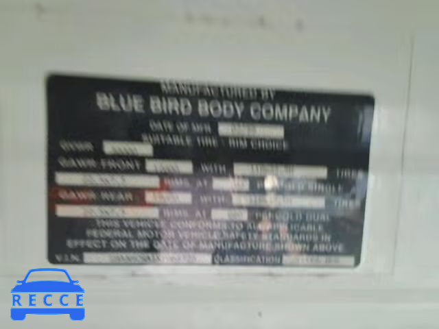 1999 BLUE BIRD SCHOOL BUS 1BAAHCSA1XF088725 image 9