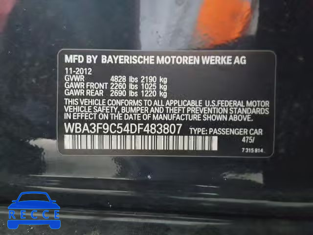 2013 BMW ACTIVEHYBR WBA3F9C54DF483807 Bild 9