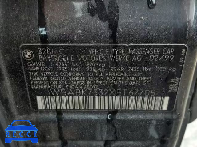 1999 BMW 328 IC WBABK7332XET67705 image 9