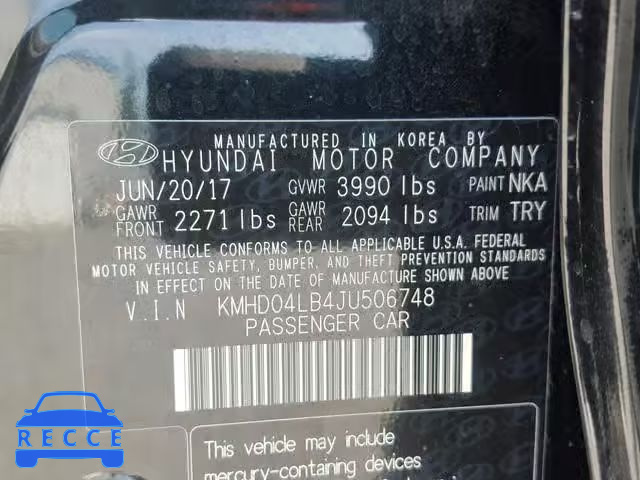 2018 HYUNDAI ELANTRA SP KMHD04LB4JU506748 image 9