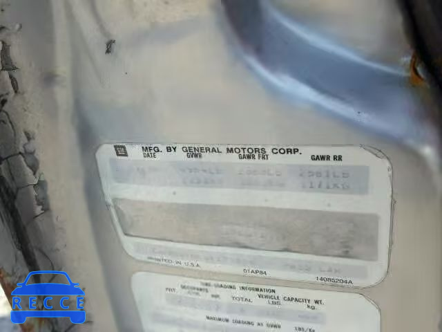 1986 CHEVROLET CAPRICE CL 1G1BN69HXGY175558 image 9