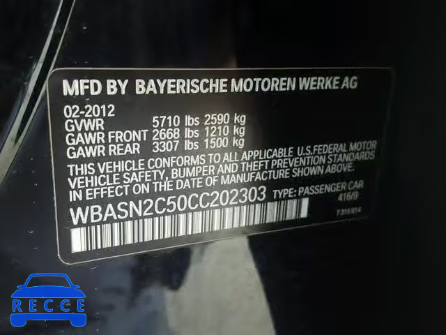 2012 BMW 535 IGT WBASN2C50CC202303 зображення 9