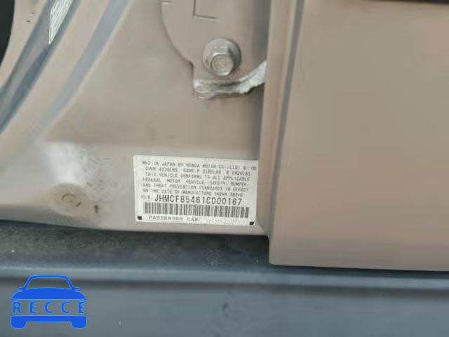 2001 HONDA ACCORD DX JHMCF85461C000167 image 9