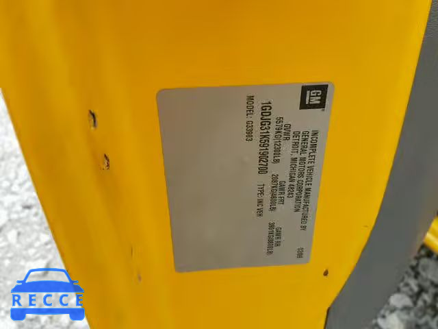 2009 GMC SAVANA CUT 1GDJG31K591902700 image 9