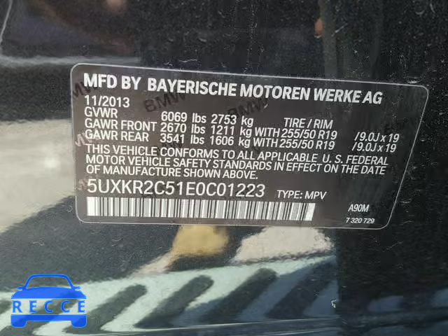 2014 BMW X5 SDRIVE3 5UXKR2C51E0C01223 image 9