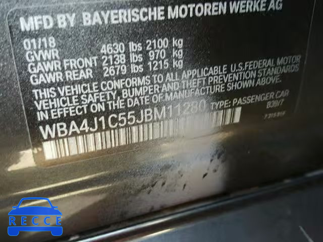 2018 BMW 430I GRAN WBA4J1C55JBM11280 image 9