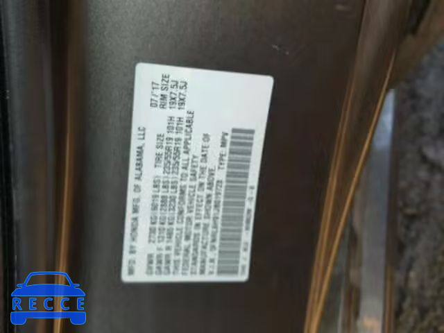 2018 HONDA ODYSSEY EL 5FNRL6H91JB019728 image 9