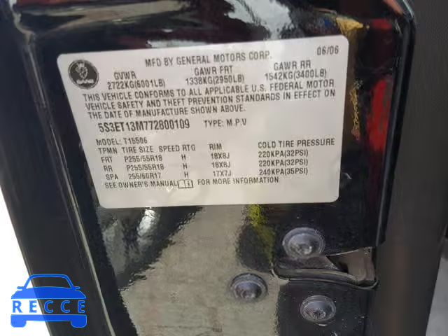 2007 SAAB 9-7X 5.3I 5S3ET13M772800109 image 9