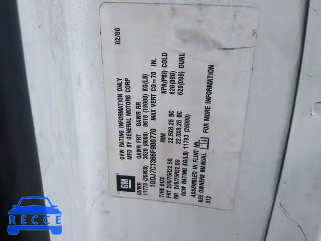 2006 GMC C7500 C7C0 1GDJ7C1366F900770 image 9